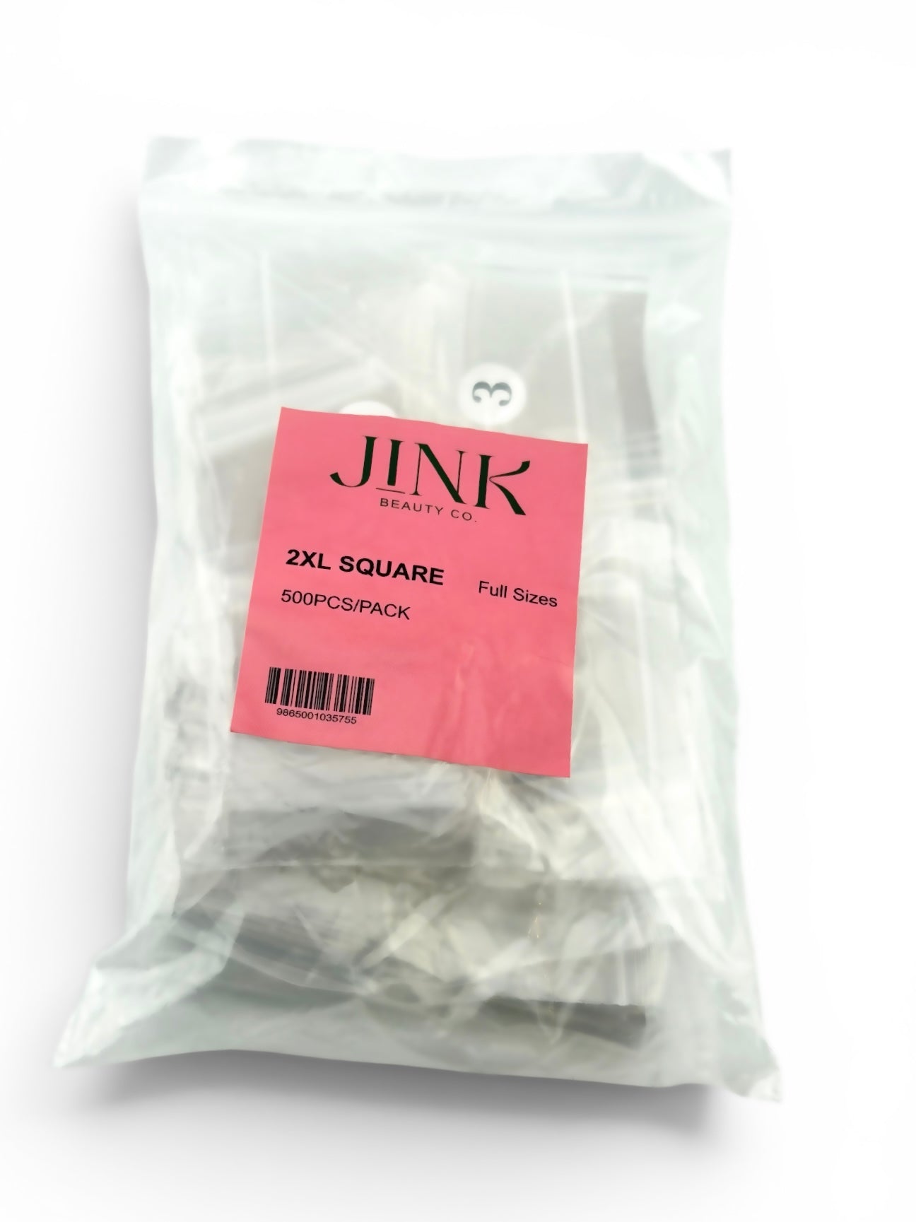 XXL Square No C 500 pcs / bag / Clear