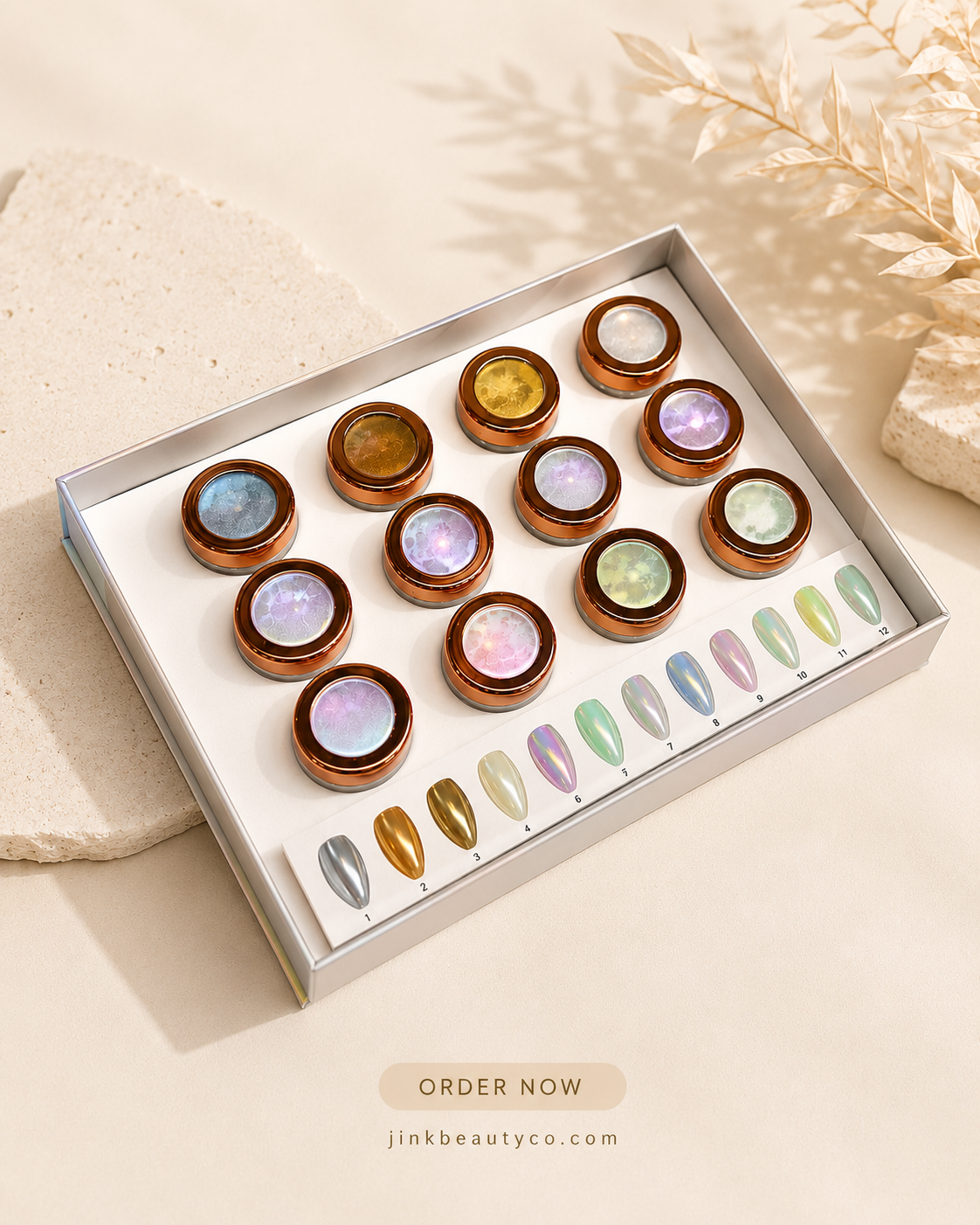 JINK Chrome Powder Mini Set – 12 Shades