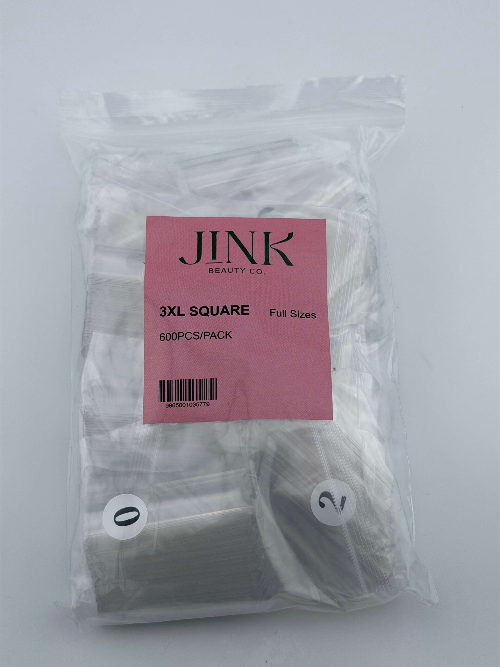 3XL square No C 500 PCS/Bag-CLEAR