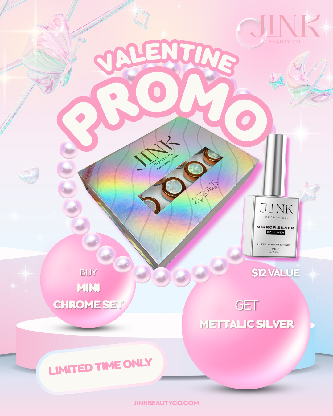 Chrome Mini set – 12 màu lấp lánh