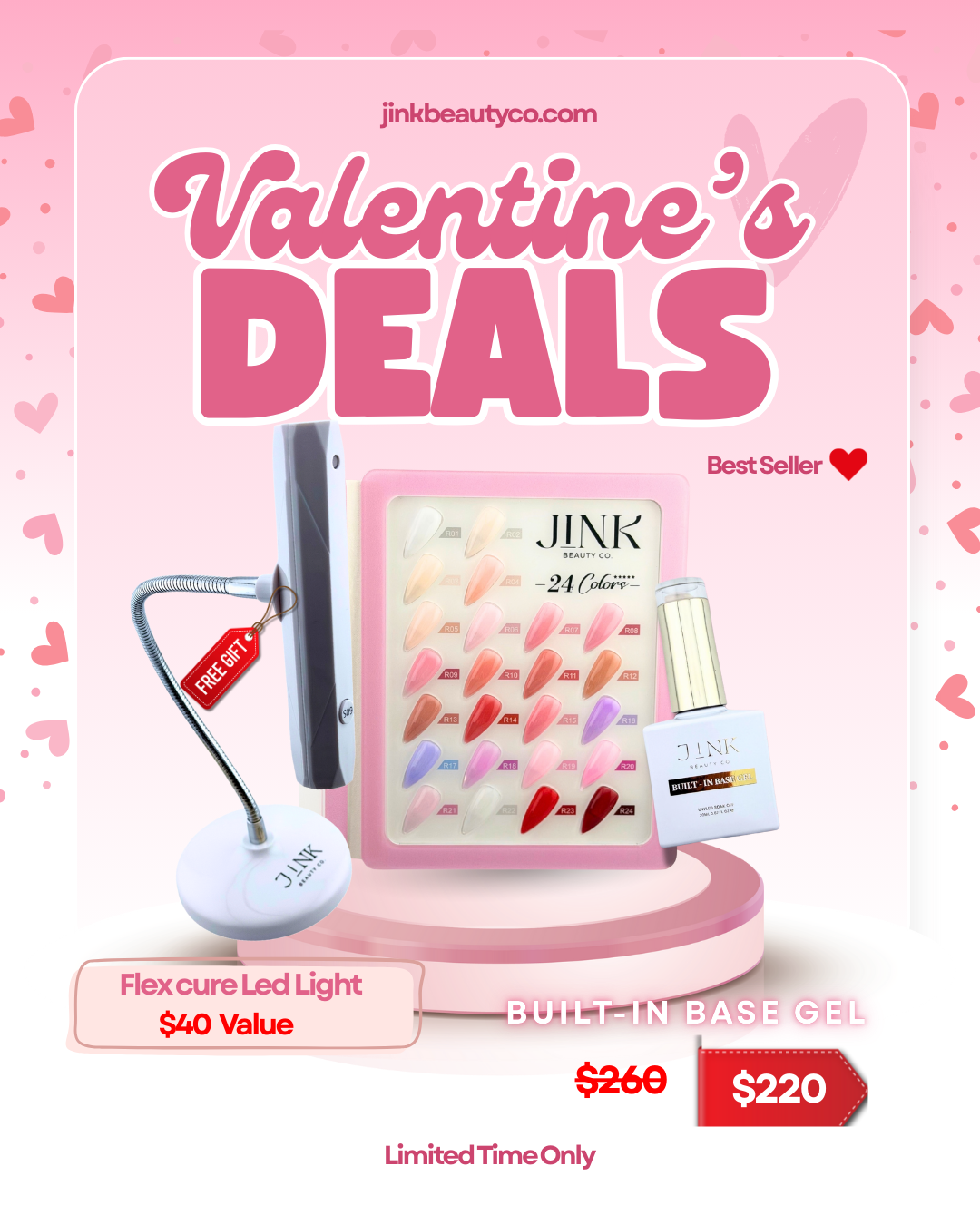 JINK BIAB Gel -24 Luxe Shades + Clear ( Top-rated )