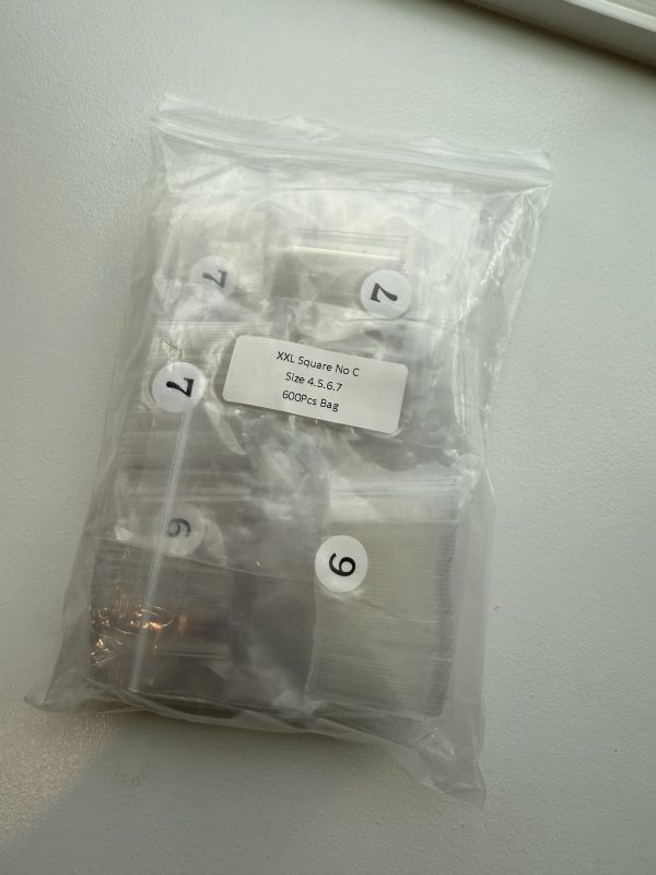 XXL Square No C Refill 4.5.6.7 600pcs/bag-CLEAR
